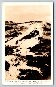 Vintage RPPC Mount Cranmore Ski Slopes North Conway New Hampshire Postcard