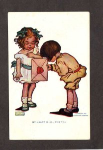 Boy Girl Love Letter Lovers My Heart is All For You Katherine Gassaway Postcard