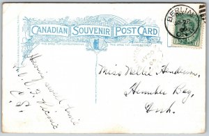 Postcard c1906 Berlin Collegiate and Technical School Kitchener Ontario Warwick
