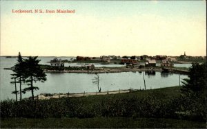 Lockeport Nova Scotia NS View from Mainland c1910 Vintage Postcard