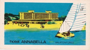 Hungary Balatonfured Hotel Annabella Vintage Luggage Label sk3604