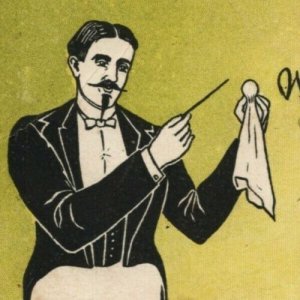 Magic Magician 1900s Vintage Postcard