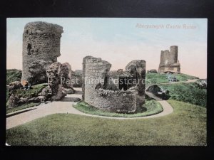 Wales Aberystwyth Castle Ruins - Old Postcard by J & J Gibson