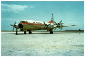 Air Florida Lockheed L 188C Electra Airplane Postcard 1973