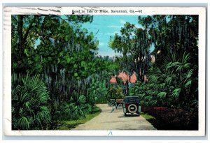 1930 Road to Isle of Hope Savannah Georgia GA Vintage Posted Postcard 