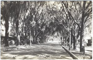 Mt. Dora FL U.S.S. 441 Fifth Ave from Treman St Real Photo RPPC Postcard