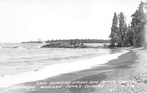 Lake Superior Shores Real Photo Copper Country MI 