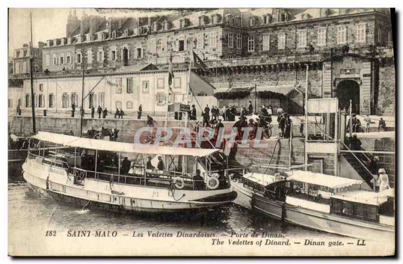 Old Postcard Saint Malo Dinardaises Starring Gate Yacht Dinan