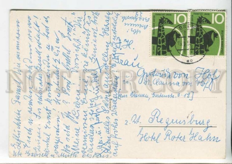 440927 Germany 1958 year Bremen RPPC commemorative stamp