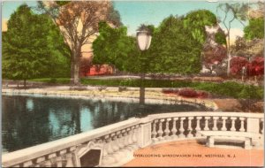 Vtg Westfield New Jersey NJ Overlooking Mindowaskin Park 1930s Postcard