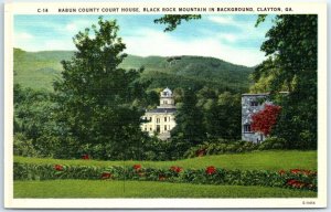 M-61983 Rabun County Court House Black Rock Mountain In Background Clayton Ge...