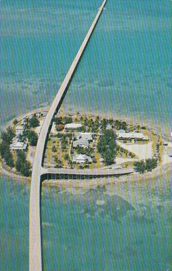 Aerial View Seven Mile Bridge At Pigeon Key Florida