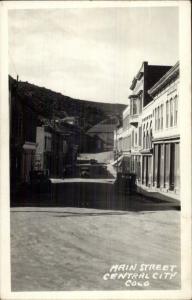 Central City CO Main St. Real Photo Postcard