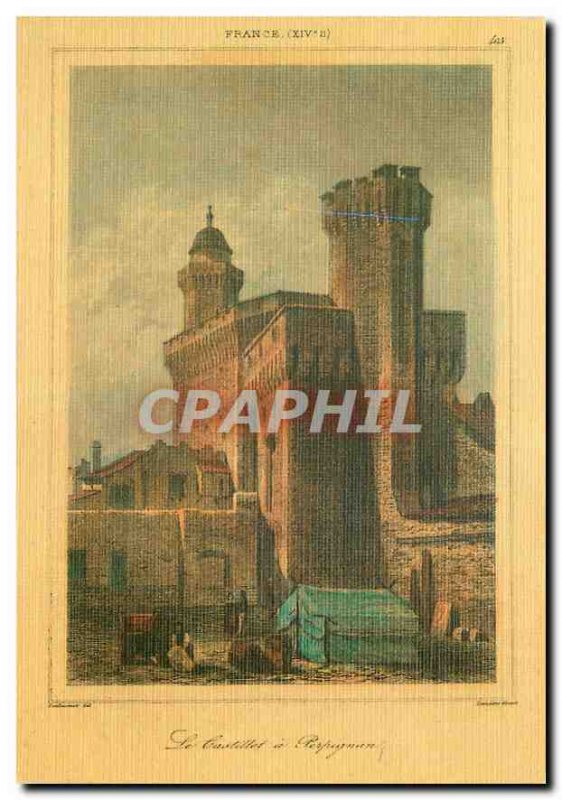Postcard Modern Engraving Old Castillet Perpignan