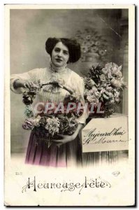 Old Postcard Fantaisie Happy Feast