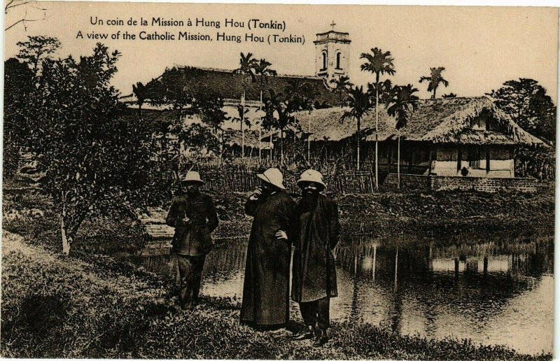 VIETNAM INDOCHINE - Un coin de la Mission a Hung Hou Tonkin (190104)