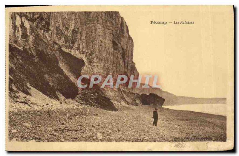 Old Postcard Fecamp Cliffs