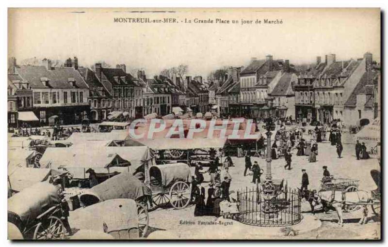 Old Postcard Montreuil sur Mer Great Place an ON TOP Day