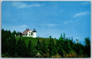 Vtg Mount Desert Island Maine ME Bear Island Light Lighthouse Postcard