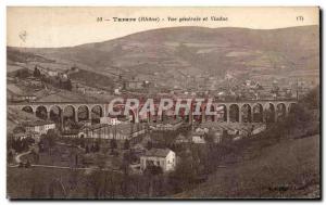 Old Postcard Tarare Vue Generale and Viaduct