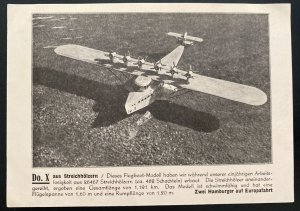 Mint Real Picture Postcard Dornier DOX Giant Seaplane Flugboot Modell