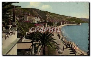 Old Postcard Menton The Promenade