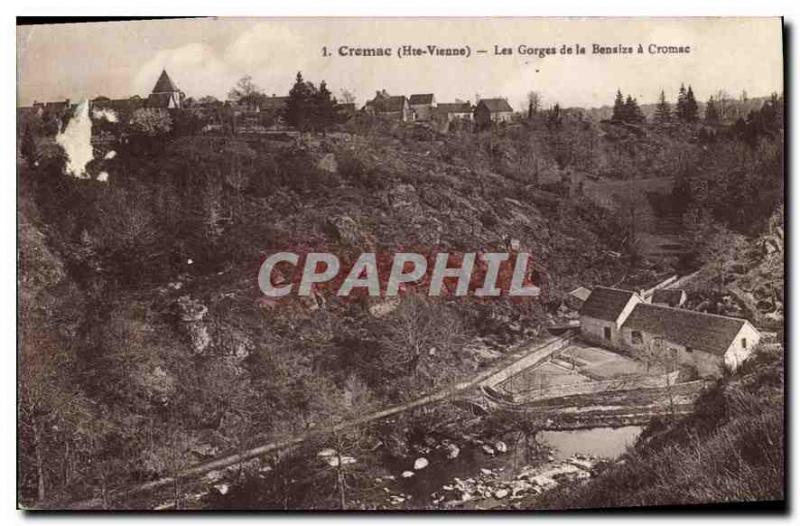 Old Postcard Cromac Haute Vienne Gorges Benaize has Cromac
