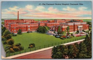 Cincinnati Ohio 1940s Postcard Cincinnati General Hospital