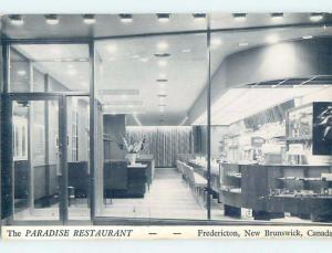 Unused Pre-1980 RESTAURANT SCENE Fredericton New Brunswick NB B9237