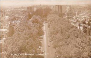 Mexico Mexico City Paseo De La Reforma Street Scene Real Photo RPPC