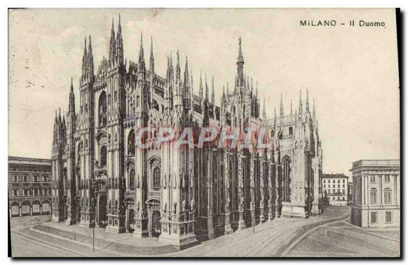 Old Postcard Milano Il Duomo