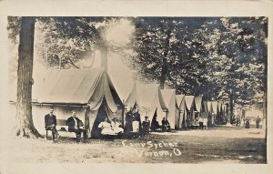MT VERNON OH~CAMP SYCHAR-HOLINESS -TENTS~1913 REAL PHOTO RPPC POSTCARD