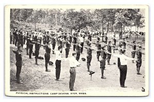 Postcard Physical Instructions Camp Devens Ayer Mass. U. S. Army