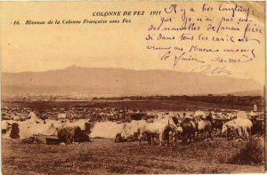 CPA AK Fez - Colonne de Fez - Bivouac de la Colonne Francaise MAROC (963509)