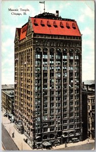 1908 Masonic Temple Chicago Illinois IL Posted Skyscraper Posted Postcard