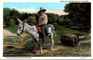 Texas Lower Rio Grande Valley Typical Mexican Water Wagon Curteich