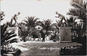 Greece Corfu Garden Achilleion Palace Vintage Postcard C162