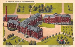 St. Francis Hospital and Sanatorium, Colorado Springs, CO, USA Writing on Back 