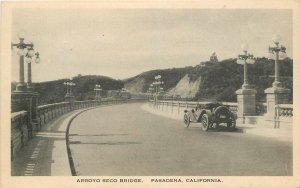 Postcard 1920s Route 66 California Pasadena Arroyo Seco Bridge Western 22-13111