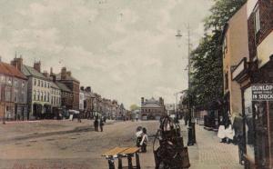 Northallerton High Street Dunlop Tyres Shop Antique Yorkshire Antique Postcard