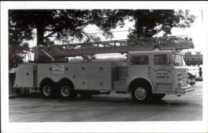 St. Petersburg FL Fire Engine Ladder 11 Real Photo Postcard