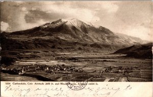 Aerial View of Carbondale CO c1907 Vintage Postcard M53