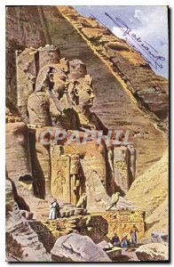 Postcard Ancient Egypt Egypt Colossi of Ramses Abu Simbel