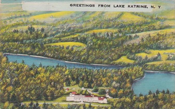 New York Greetings From Lake Katrine 1952