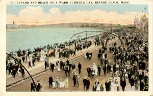MA - Revere Beach. The Boulevard and Beach
