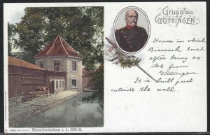 Greetings from Gottingen, Very Early German Postcard showing Otto Von Bismark