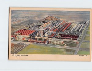 Postcard Ford Motor Company, Detroit, Michigan