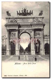 Old Postcard Milano Arco della Pace