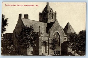 Bloomington Indiana IN Postcard Presbyterian Church Building Exterior View 1910
