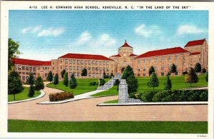 Postcard SCHOOL SCENE Asheville North Carolina NC AL1475